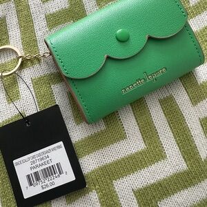 Nanette Lepore Vibrant Green Card Holder
